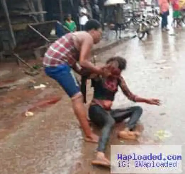 Photos: Two drunk prostitutes fight bloody in Imo state
